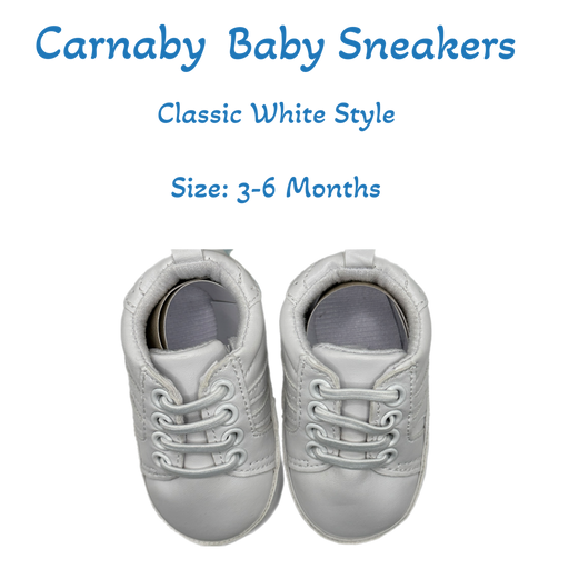 White baby snicker for 3-6 months old infants