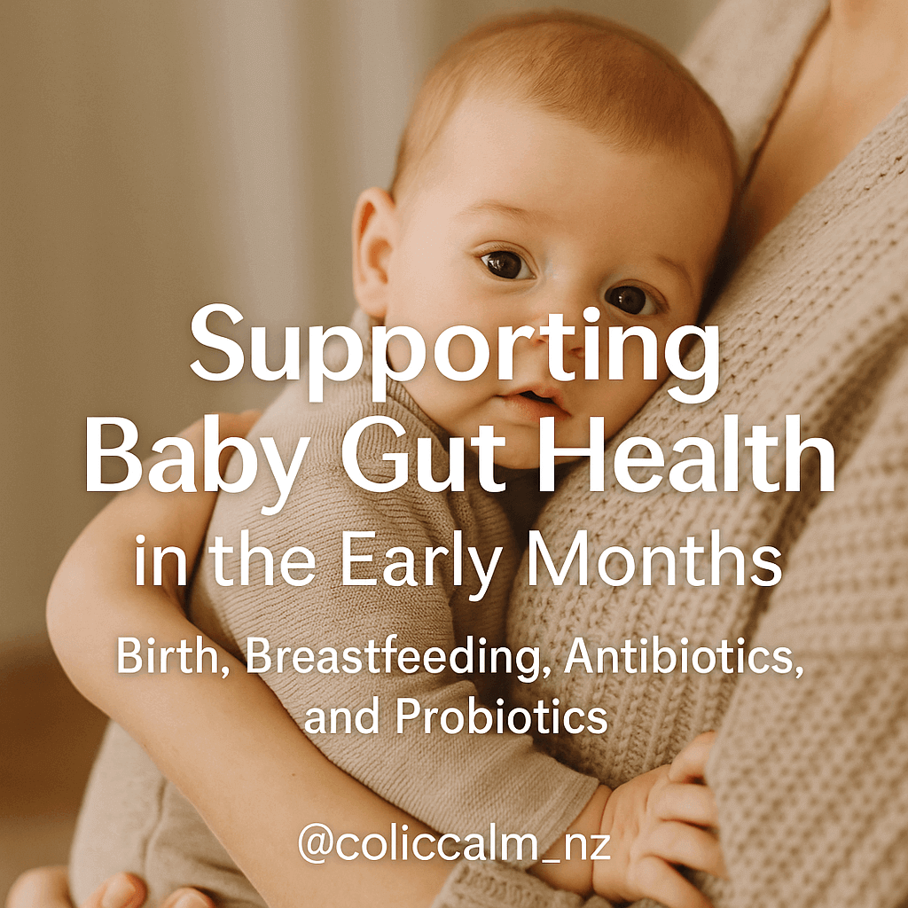 Parent with baby — guide to probiotics and gut health for NZ parents.