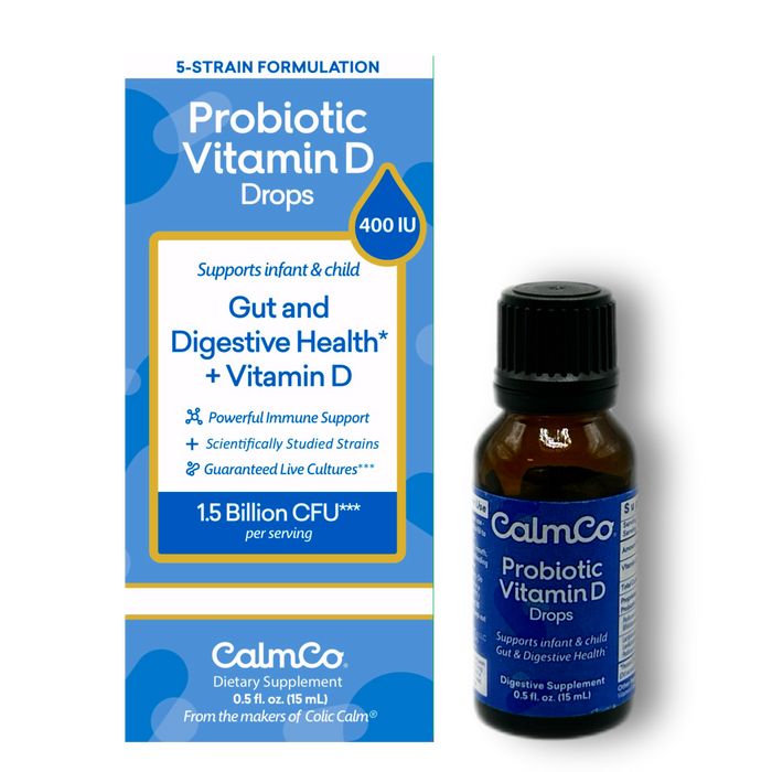 Child vitamin D with probiotic drops from Colic Calm