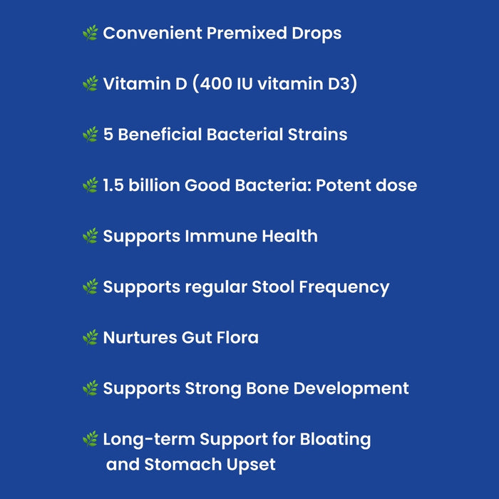 Baby and Child Probiotics with Vitamin D drops benefits. 