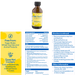 Label of Colic Calm bottle listing natural active ingredients like Carbo Vegetabilis and Chamomilla for relieving infant colic, gas, and upset stomach. It notes the product is free from common allergens and artificial additives, with instructions for use and dosage provided.
