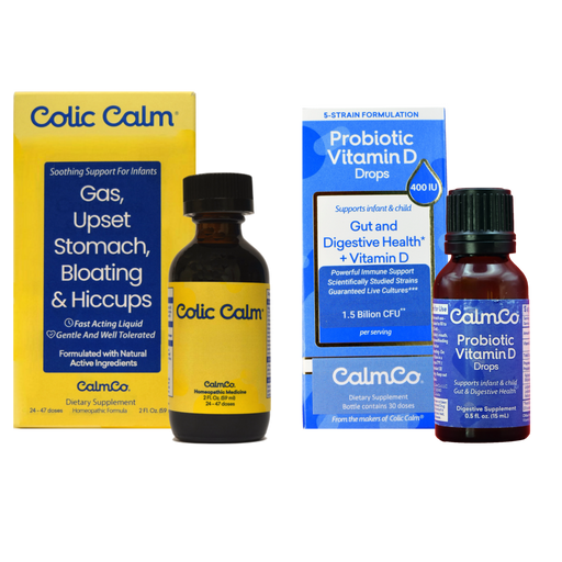 One Bottle of Colic Calm and One Bottle of Infant and Child Probiotic D3 - Natural Digestive and Immune Support for Babies"