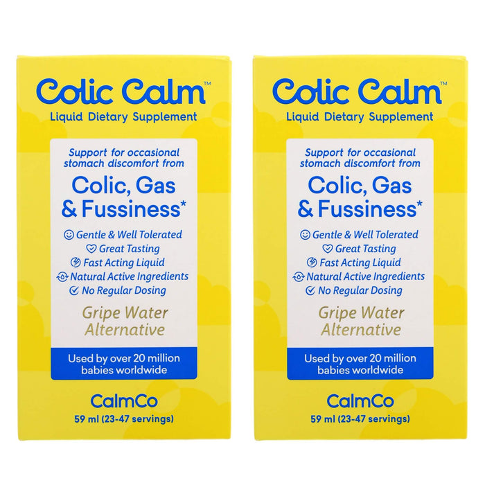 Colic Calm Colic Remedy 2-pack – natural homeopathic remedy for infant colic, gas, and reflux relief, gentle charcoal formula.