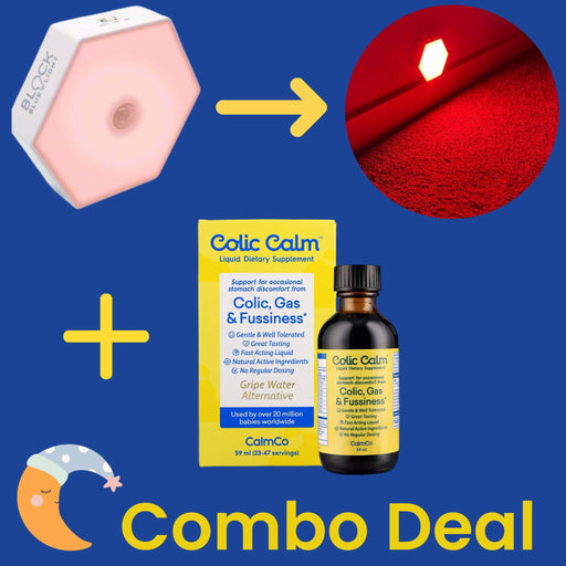 Motion Sensor Red Light with Colic Calm Remedy Combo for Nighttime